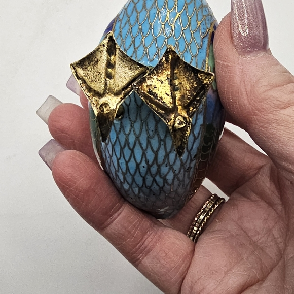 Vtg Cloissone Enameled Brass Duck - Picture 5 of 11